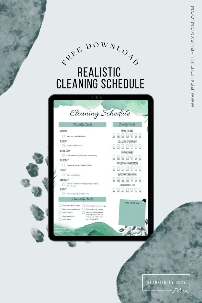 realistic cleaning schedule