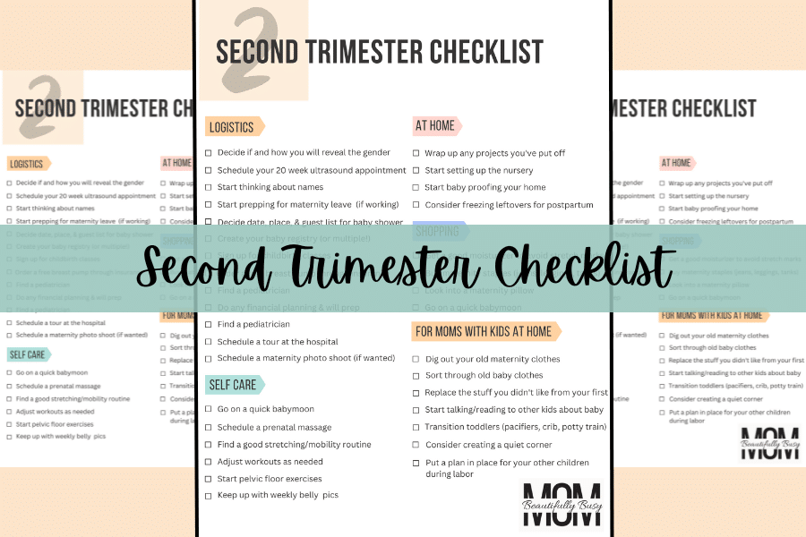 second trimester checklist
